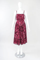 Recess Designer Consignment Vintage Alan Austin Velvet Lamé Burnout Camisole & Skirt Set Los Angeles Resale