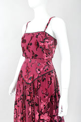 Recess Designer Consignment Vintage Alan Austin Velvet Lamé Burnout Camisole & Skirt Set Los Angeles Resale