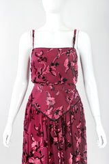 Recess Designer Consignment Vintage Alan Austin Velvet Lamé Burnout Camisole & Skirt Set Los Angeles Resale