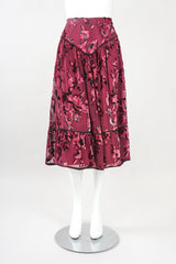 Recess Designer Consignment Vintage Alan Austin Velvet Lamé Burnout Camisole & Skirt Set Los Angeles Resale