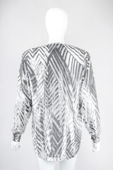 Recess Los Angeles Vintage Alan Austin Metallic Velvet Lamé Blouse