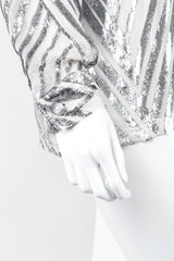 Recess Los Angeles Vintage Alan Austin Metallic Velvet Lamé Blouse