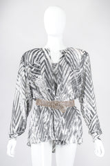 Recess Los Angeles Vintage Alan Austin Metallic Velvet Lamé Chrome Tank