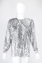 Recess Los Angeles Vintage Alan Austin Metallic Velvet Lamé Blouse