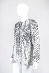 Recess Los Angeles Vintage Alan Austin Metallic Velvet Lamé Blouse