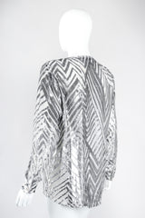 Recess Los Angeles Vintage Alan Austin Metallic Velvet Lamé Blouse