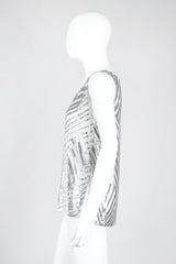 Recess Los Angeles Vintage Alan Austin Metallic Velvet Lamé Chrome Tank