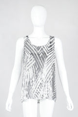 Recess Los Angeles VIntage Alan Austin Metallic Velvet Lamé Chrome Tank