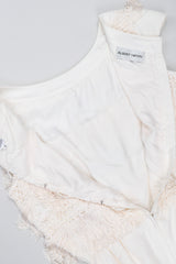 Recess Los Angeles Vintage Albert Nipon Raw Silk Fringed Bateau Cocktail Wedding Bridal Dress