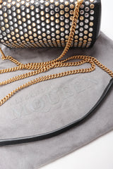Recess Designer Consignment Vintage Alexander McQueen Studded Skull Leather Hexagon Clutch Crossbody Bag