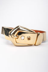 Recess Los Angeles Vintage Alexis Kirk Oversized Lamé Gold Metal Buckle Belt