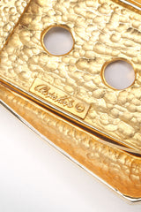 Recess Los Angeles Vintage Alexis Kirk Oversized Lamé Gold Metal Buckle Belt