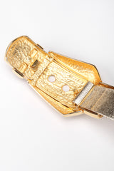 Recess Los Angeles Vintage Alexis Kirk Oversized Lamé Gold Metal Buckle Belt