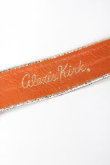 Recess Los Angeles Vintage Alexis Kirk Oversized Lamé Gold Metal Buckle Belt
