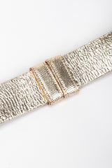 Recess Los Angeles Vintage Alexis Kirk Oversized Lamé Gold Metal Buckle Belt