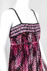 Recess Los Angeles Vintage Alfred Bosand Empire Waist Velvet Burnout Tinsel Gown
