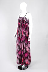 Recess Los Angeles Vintage Alfred Bosand Empire Waist Velvet Burnout Tinsel Gown