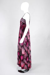 Recess Los Angeles Vintage Alfred Bosand Empire Waist Velvet Burnout Tinsel Gown