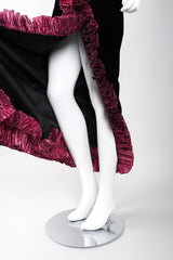 Recess Los Angeles Vintage Alyce Designs Lamé Ruffle Strap Velvet Barbie Gown