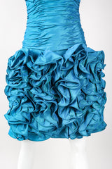 Recess Los Angeles Vintage Alyce Designs Strapless Taffeta Ruffle Rose Cocktail Dress