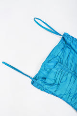 Recess Los Angeles Vintage Alyce Designs Strapless Taffeta Ruffle Rose Cocktail Dress