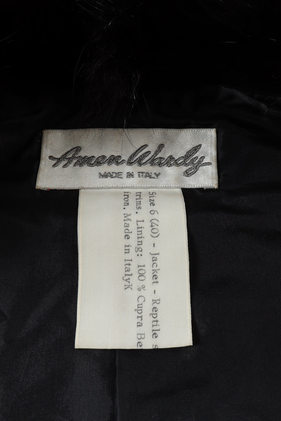 Vintage Amen Wardy Snake Leather Fur Jacket tags @ Recess LA