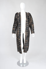 Recess Los Angeles Vintage Amen Wardy Metallic Splatter Quilted Duster Coat