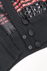 Recess Los Angeles Designer Consignment Vintage Amen Wardy Woven Red Snakeskin Straw Boxy Sweater Jacket