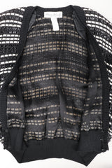 Recess Los Angeles Vintage Amen Wardy Woven Straw Snakeskin Boxy Cardigan Jacket