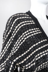 Recess Los Angeles Vintage Amen Wardy Woven Straw Snakeskin Boxy Cardigan Jacket