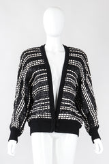 Recess Los Angeles Vintage Amen Wardy Woven Straw Snakeskin Boxy Cardigan Jacket