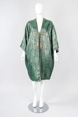 Recess Los Angeles Vintage Amen Wardy Paisley Gold Brocade Cocoon Kimono Coat