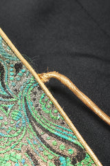 Recess Los Angeles Vintage Amen Wardy Paisley Gold Brocade Cocoon Kimono Coat