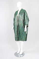 Recess Los Angeles Vintage Amen Wardy Paisley Gold Brocade Cocoon Kimono Coat