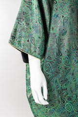 Recess Los Angeles Vintage Amen Wardy Paisley Gold Brocade Cocoon Kimono Coat