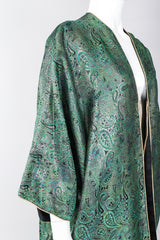 Recess Los Angeles Vintage Amen Wardy Paisley Gold Brocade Cocoon Kimono Coat