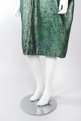 Recess Los Angeles Vintage Amen Wardy Paisley Gold Brocade Cocoon Kimono Coat