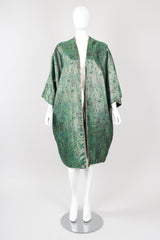 Recess Los Angeles Vintage Amen Wardy Paisley Gold Brocade Cocoon Kimono Coat