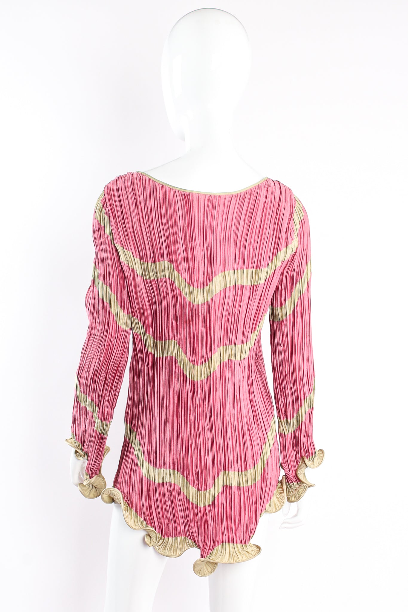 Vintage Ana Colón Wavy Pleated Tunic Set on mannequin back at Recess Los Angeles