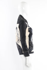 Vintage Andi Luv Jeweled Victorian Art Print Shirt mannequin side @ Recess LA