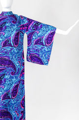 Recess Los Angeles Vintage Andrade Hawaiian Resort Paisley Swirl Kimono Caftan
