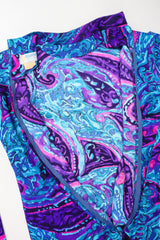 Recess Los Angeles Vintage Andrade Hawaiian Resort Paisley Swirl Kimono Caftan