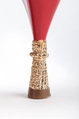 Recess Los Angeles Designer Consignment Vintage Andrea Pfister Rainbow Strappy Slide Sandals Heels