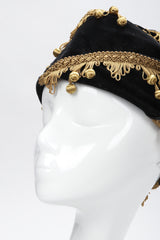 Recess Los Angeles Vintage Andrew Wilkie Velvet Ball Fringe Fez Toque Hat