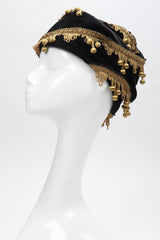 Recess Los Angeles Vintage Andrew Wilkie Velvet Ball Fringe Fez Toque Hat