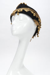 Recess Los Angeles Vintage Andrew Wilkie Velvet Ball Fringe Fez Toque Hat