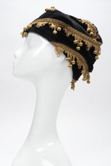 Recess Los Angeles Vintage Andrew Wilkie Velvet Ball Fringe Fez Toque Hat