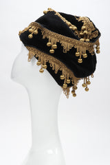 Recess Los Angeles Vintage Andrew Wilkie Velvet Ball Fringe Fez Toque Hat