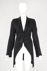 Recess Designer Consignment Vintage Ann Demeulemeester Morning Tails Cutaway Coat Formal Tuxedo Wedding Bride Los Angeles Resale