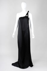 Recess Los Angeles Vintage Ann Demeulemeester Silk Strapless Oversized Evening Palazzo Jumpsuit Pant